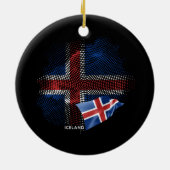 Décoration En Céramique Drapeau d'Islande (Dos)