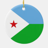 Décoration En Céramique Drapeau Djibouti (Dos)