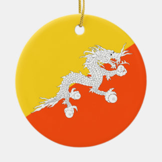 Décoration En Céramique Drapeau du Bhoutan