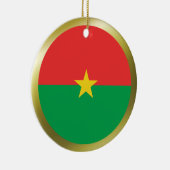 Décoration En Céramique Drapeau du Burkina Faso (Droite)