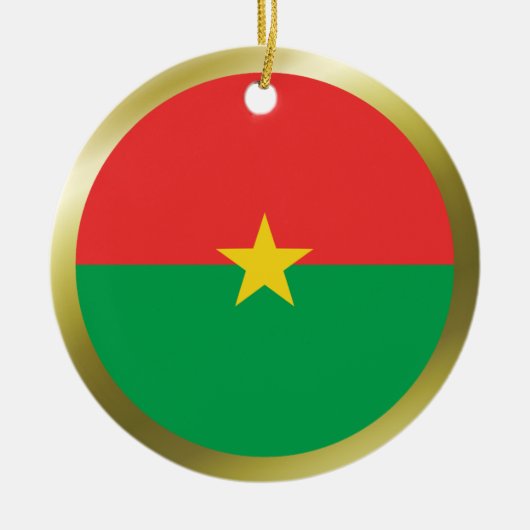 Décoration En Céramique Drapeau du Burkina Faso (Devant)