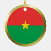Décoration En Céramique Drapeau du Burkina Faso (Dos)