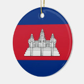 Décoration En Céramique drapeau du Cambodge (Gauche)