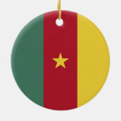 Décoration En Céramique drapeau du Cameroun (Dos)