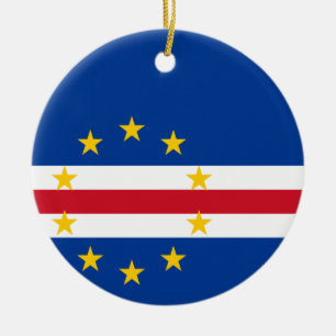 Décoration En Céramique Drapeau du Cap Vert