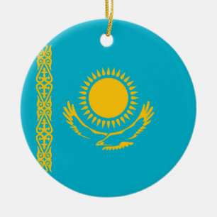 Décoration En Céramique Drapeau du Kazakhstan