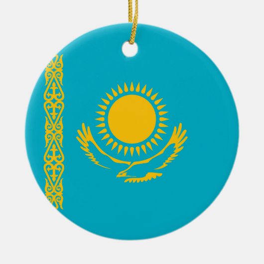 Décoration En Céramique Drapeau du Kazakhstan (Devant)