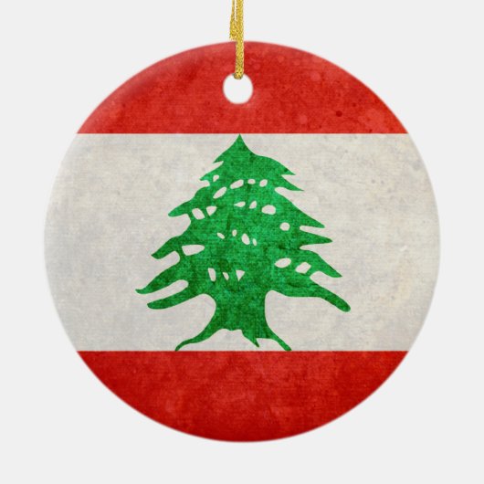 Décoration En Céramique Drapeau du Liban (Dos)