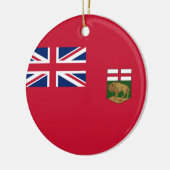 Décoration En Céramique Drapeau du Manitoba (Gauche)