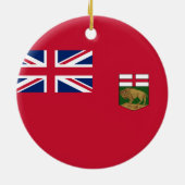 Décoration En Céramique Drapeau du Manitoba (Dos)