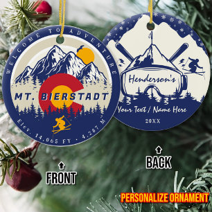 Décoration En Céramique Drapeau du mont Bierstadt Colorado Coucher du sole