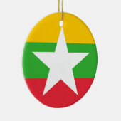 Décoration En Céramique Drapeau du Myanmar (Birmanie) (Droite)