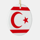 Décoration En Céramique Drapeau du nord de Chypre (Droite)