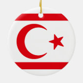 Décoration En Céramique Drapeau du nord de Chypre (Dos)