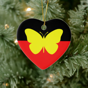 Décoration En Céramique Drapeau du papillon aborigène