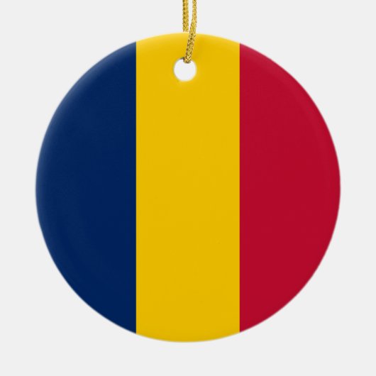 Décoration En Céramique Drapeau du Tchad (Devant)