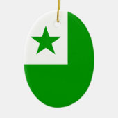 Décoration En Céramique Drapeau espéranto (Devant)