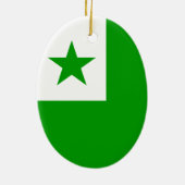 Décoration En Céramique Drapeau espéranto (Dos)