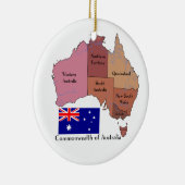 Décoration En Céramique Drapeau et carte de l'Australie (Droite)