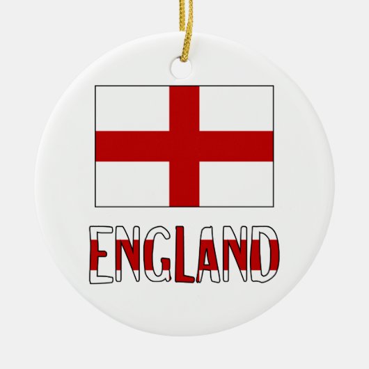 Décoration En Céramique Drapeau et nom de l'Angleterre (Devant)