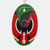 Décoration En Céramique Drapeau Fluid Kenyan : Un design moderne (Gauche)