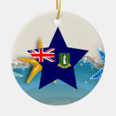 Décoration En Céramique Drapeau frais des Îles Vierges britanniques à la (Devant)