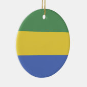Décoration En Céramique Drapeau Gabon (Droite)