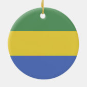 Décoration En Céramique Drapeau Gabon (Dos)