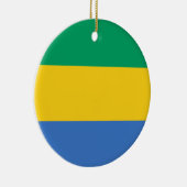 Décoration En Céramique Drapeau gabonais (Gabon) (Droite)