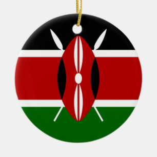 Décoration En Céramique Drapeau kényan (Kenya)
