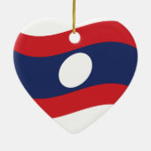 Décoration En Céramique Drapeau Laos (Dos)