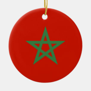 Décoration En Céramique drapeau marocain