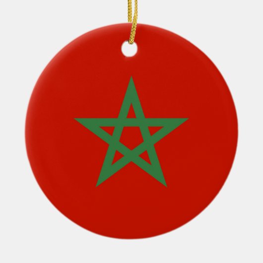 Décoration En Céramique drapeau marocain (Devant)