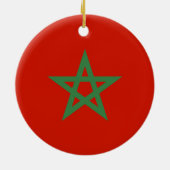 Décoration En Céramique drapeau marocain (Dos)