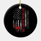 Décoration En Céramique Drapeau Mens USA Meilleur Brouillard jamais Dever (Dos)