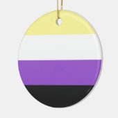 Décoration En Céramique Drapeau Non-Binaire (Gauche)