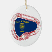 Décoration En Céramique Drapeau Oregon Escalade carabiner (Droite)