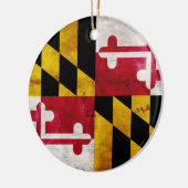 Décoration En Céramique Drapeau patiné du Maryland (Gauche)