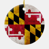 Décoration En Céramique Drapeau patiné du Maryland (Dos)