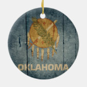 Décoration En Céramique Drapeau robuste de Wood Oklahoma (Dos)