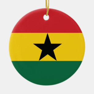 Décoration En Céramique Drapeau simple du Ghana