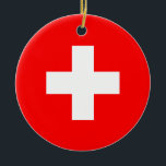 Décoration En Céramique Drapeau Suisse<br><div class="desc">Drapeau Suisse</div>