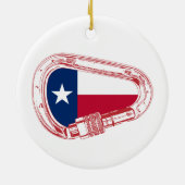 Décoration En Céramique Drapeau Texas Escalade carabiner (Dos)