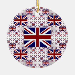 Décoration En Céramique Drapeau Union Jack britannique en calques