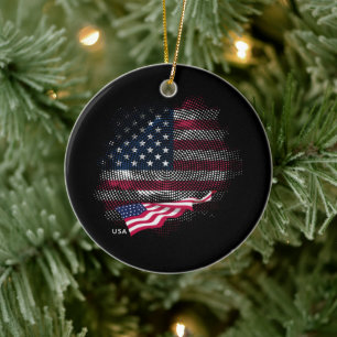 Décoration En Céramique Drapeau USA