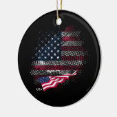 Décoration En Céramique Drapeau USA (Gauche)