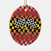 Décoration En Céramique drapeaux checkered (Droite)