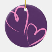 Décoration En Céramique Drawn Hearts (Dos)