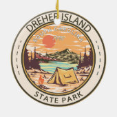 Décoration En Céramique Dreher Island State Park Badge Caroline du Sud (Dos)