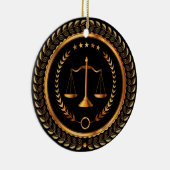 Décoration En Céramique Droit, avocat, échelles de justice - SRF (Droite)